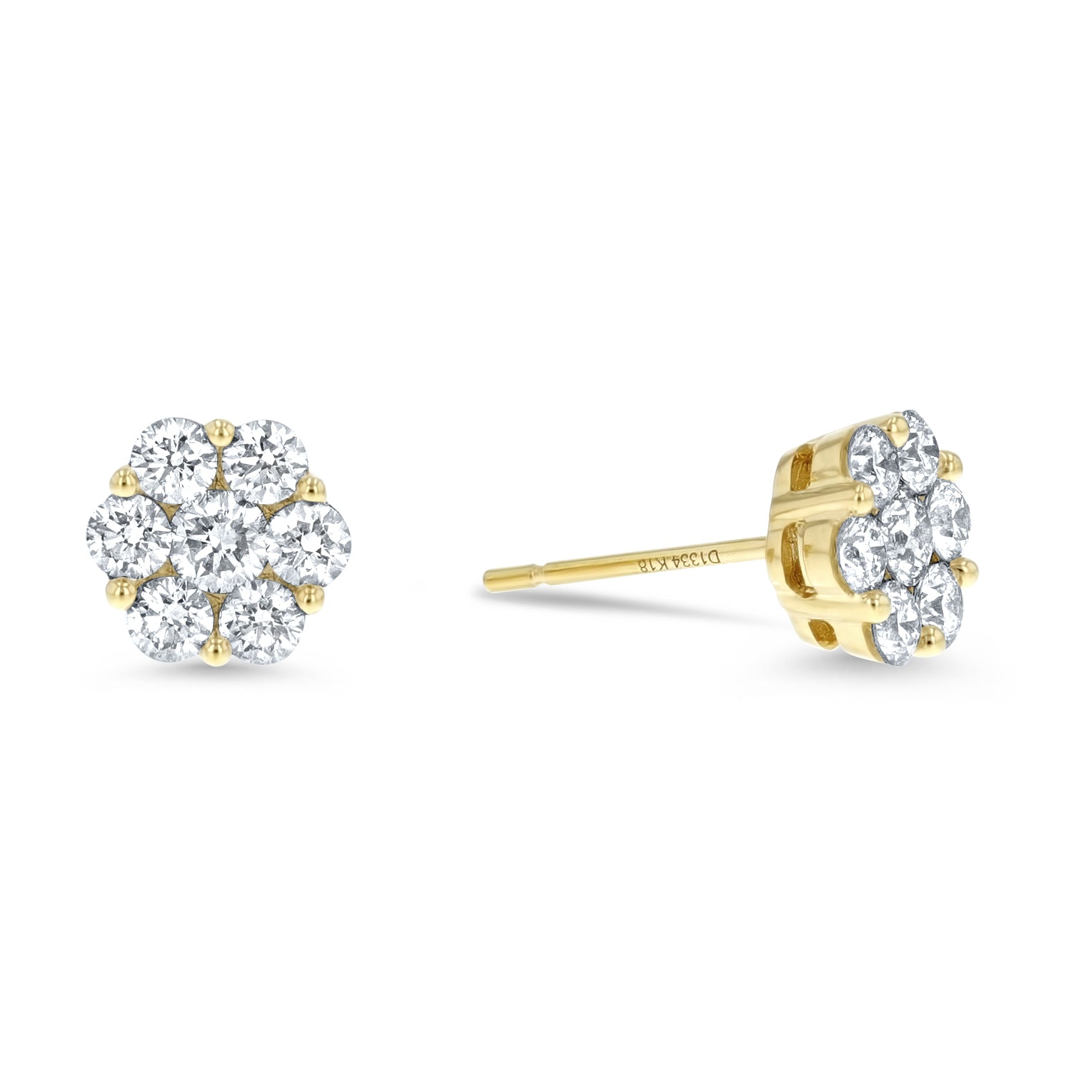 Diamond Cluster Stud Earrings (E4282) – R&R Jewelers