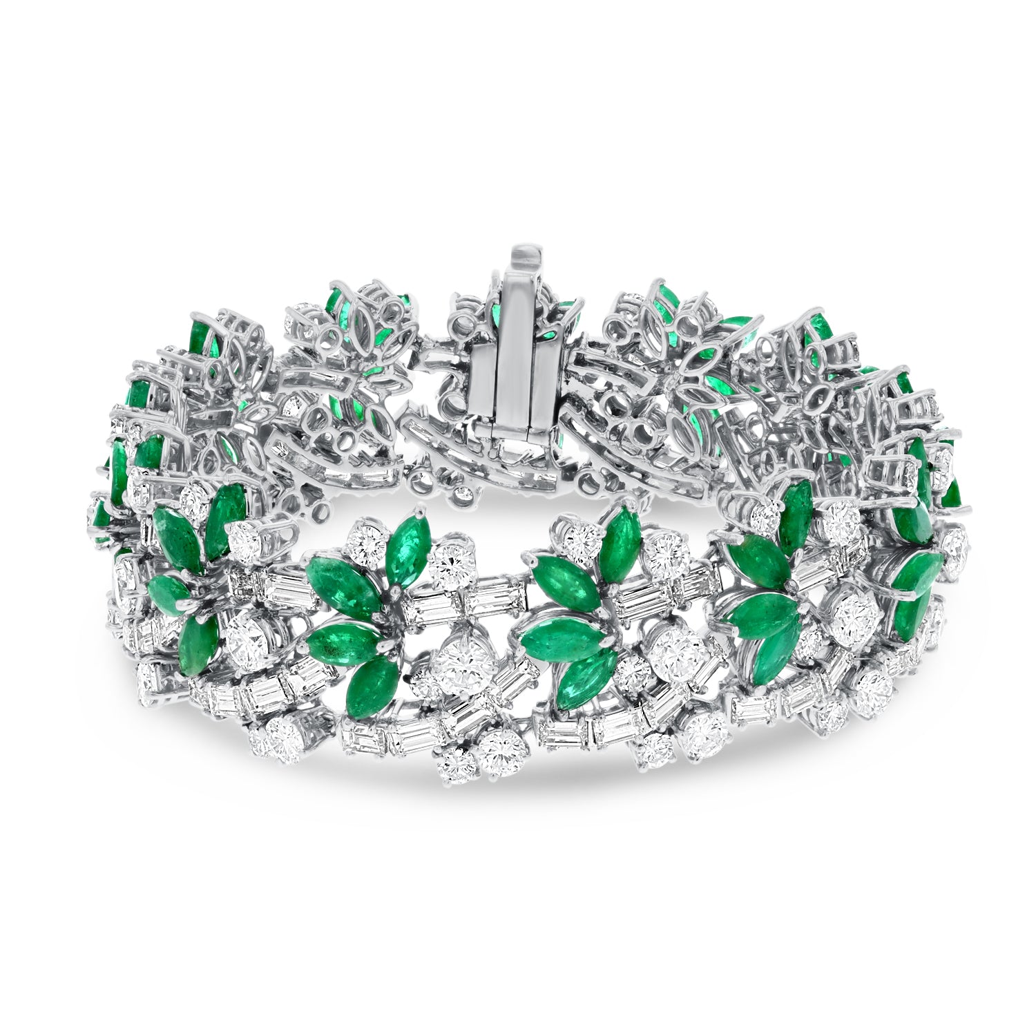 Butterfly Marquise Emerald Crystal Bracelet