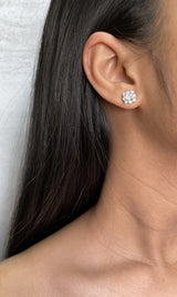 Diamond Cluster Stud Earrings - R&R Jewelers 