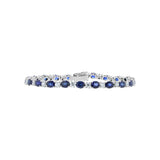 Alternating Diamond and Sapphire Tennis Bracelet