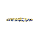 Alternating Diamond and Sapphire Tennis Bracelet