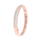 Three Row Diamond Bangle