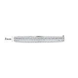 Three Row Diamond Bangle