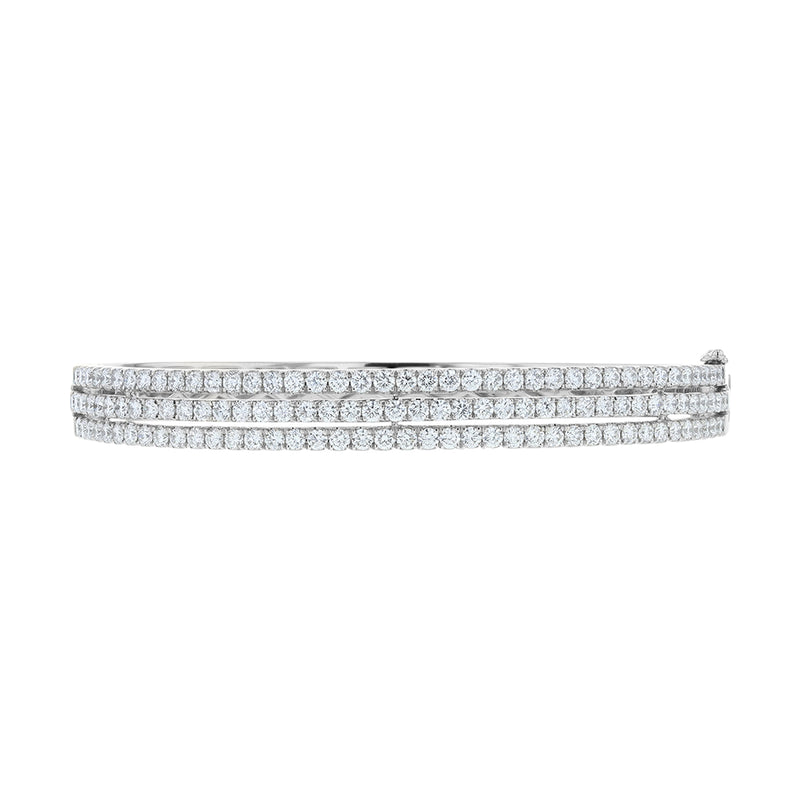 Three Row Diamond Bangle