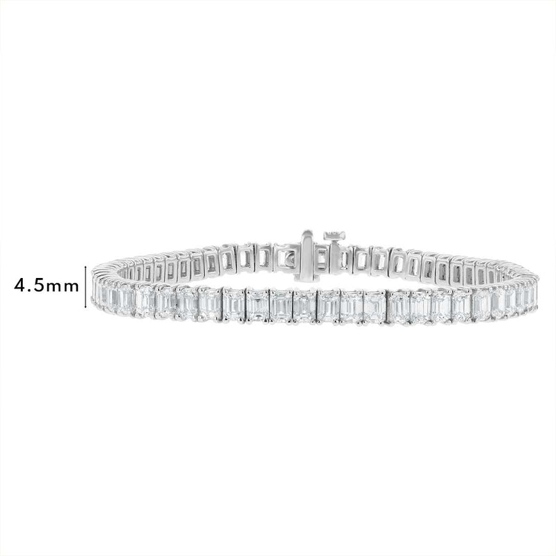 Emerald Cut Diamond Tennis Bracelet