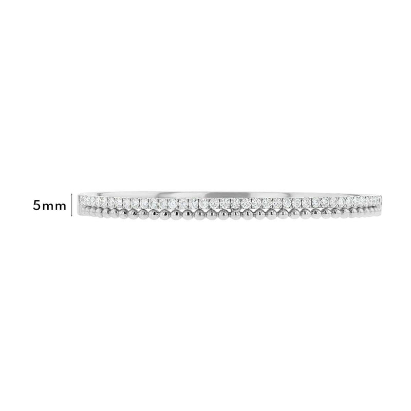 Two-Row Round Shaped Diamond Beaded Bangle