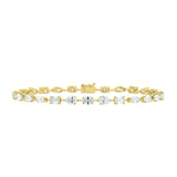 Single Prong Fancy Shaped Diamond Bracelet