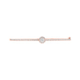 Round Diamond Halo Bangle