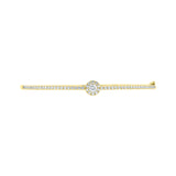 Round Diamond Halo Bangle