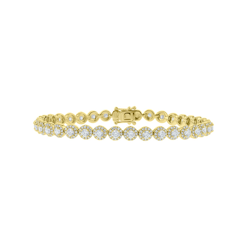 Round Halo Diamond Bracelet