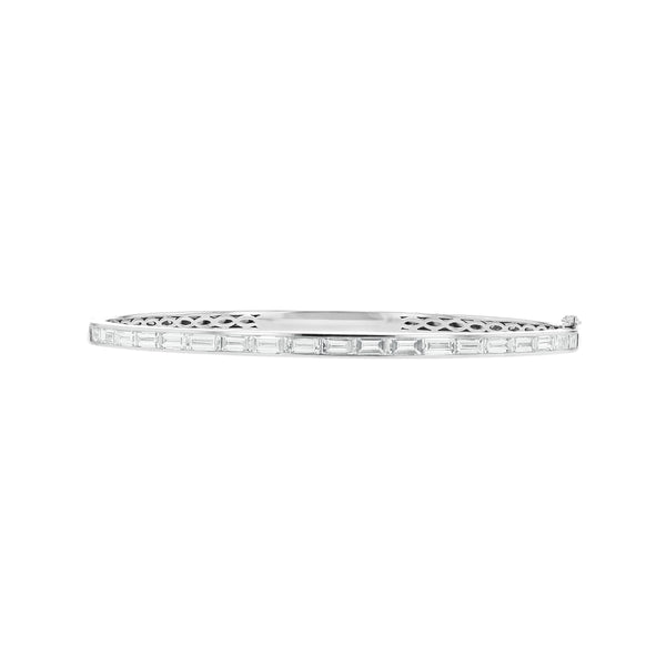 Baguette Shaped Diamond Bangle