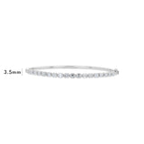 Bezel Set Emerald Cut Diamond Bangle