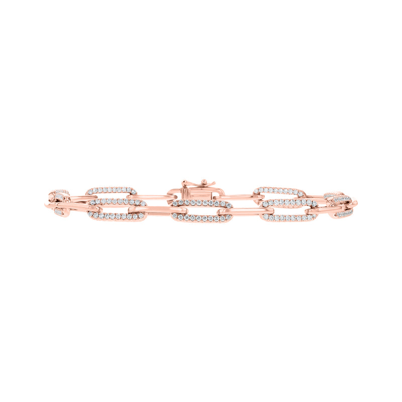 Petite Diamond Paper Clip Bracelet