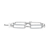 Large Link Diamond Bracelet