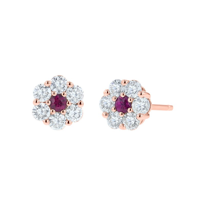 Diamond & Ruby Earrings