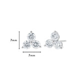 3-stone diamond earrings