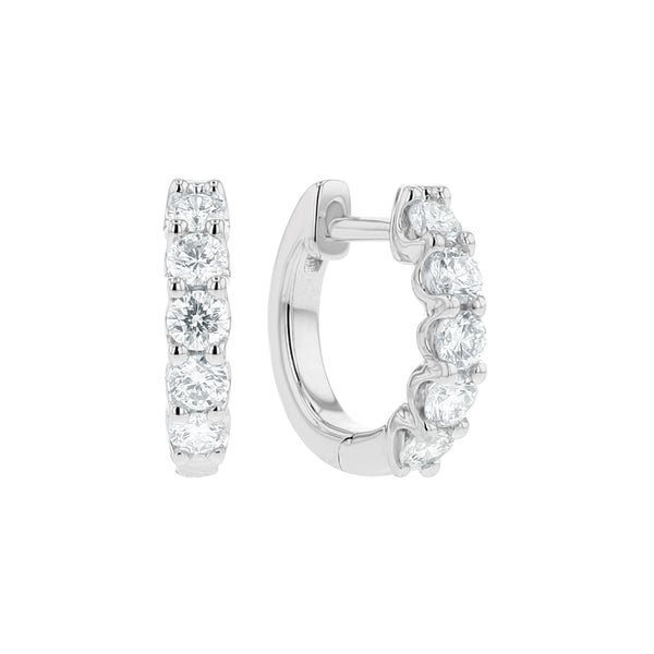 Classic Diamond Huggie Earrings