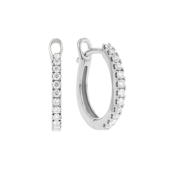 Petite Diamond Huggie Earrings