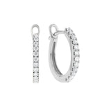 DIAMOND HUGGIE HOOP EARRINGS