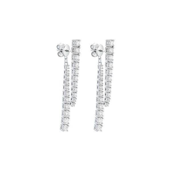 In and Out Diamond Drop Earrings