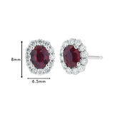 diamond & ruby earrings