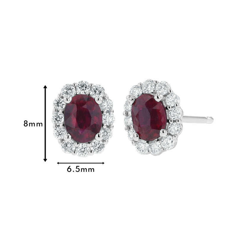 diamond & ruby earrings