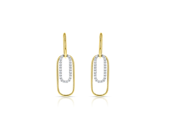 Gold & Diamond Clip Earrings