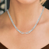 Diamond Paper Clip Necklace