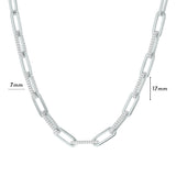 Diamond Paper Clip Necklace