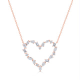 Multi-Shaped Diamond Heart Pendant