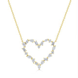 Multi-Shaped Diamond Heart Pendant