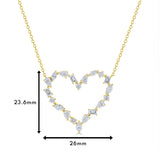 Multi-Shape Diamond Heart Pendant