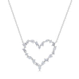 Multi-Shaped Diamond Heart Pendant