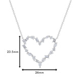 Multi-Shaped Diamond Heart Pendant