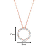 Single Prong Diamond Circle Pendant