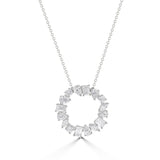 Multi-Shape Diamond Circle Pendant