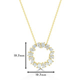 Multi-Shape Diamond Circle Pendant