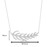 Diamond Sideways Leaf Pendant