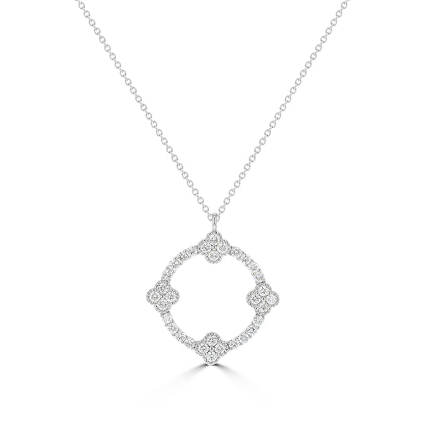 Circular Clover Diamond Pendant