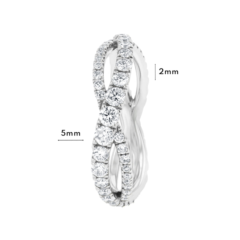 Infinity Diamond Intertwined Eternity Band