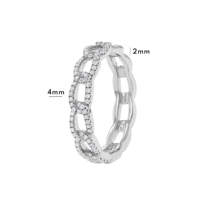 Diamond Eternity Link Ring