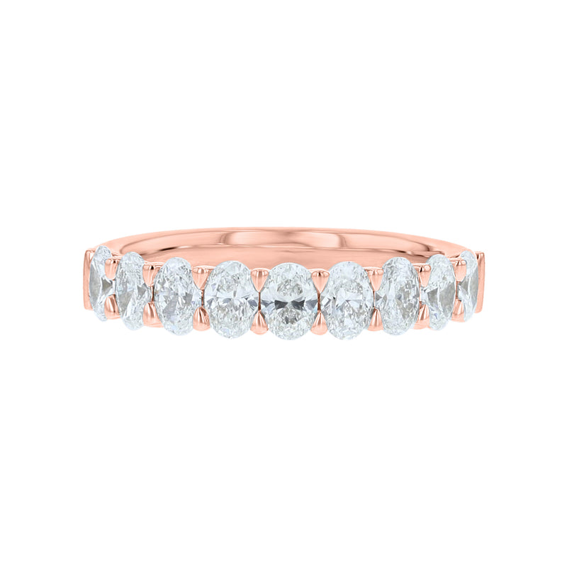 Halfway Oval Diamond Ring