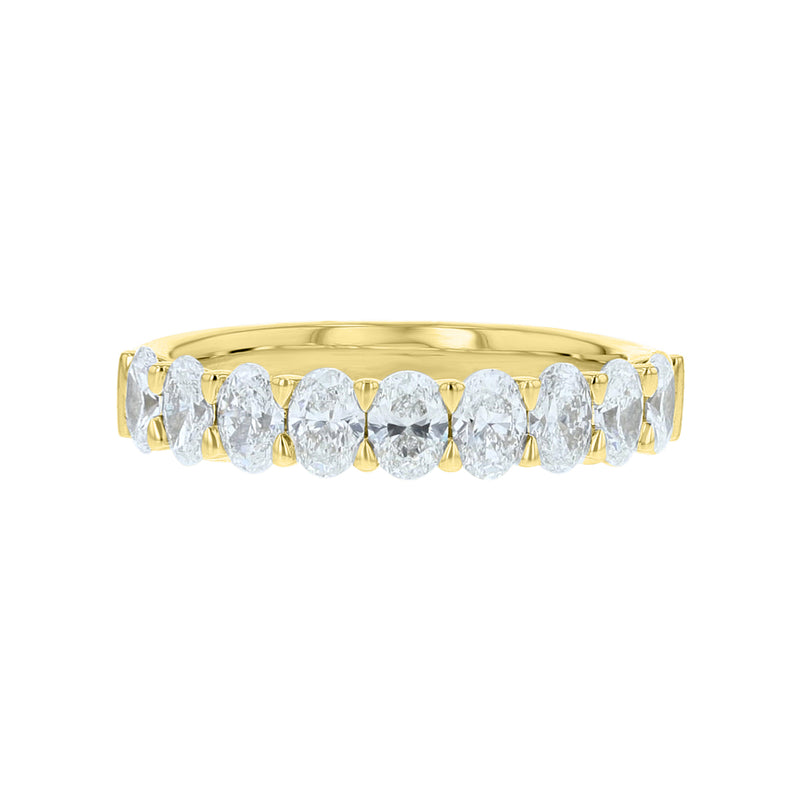 Halfway Oval Diamond Ring