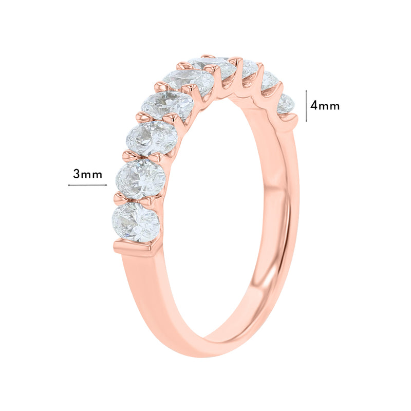 Halfway Oval Diamond Ring