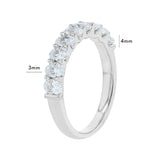 Halfway Oval Diamond Ring