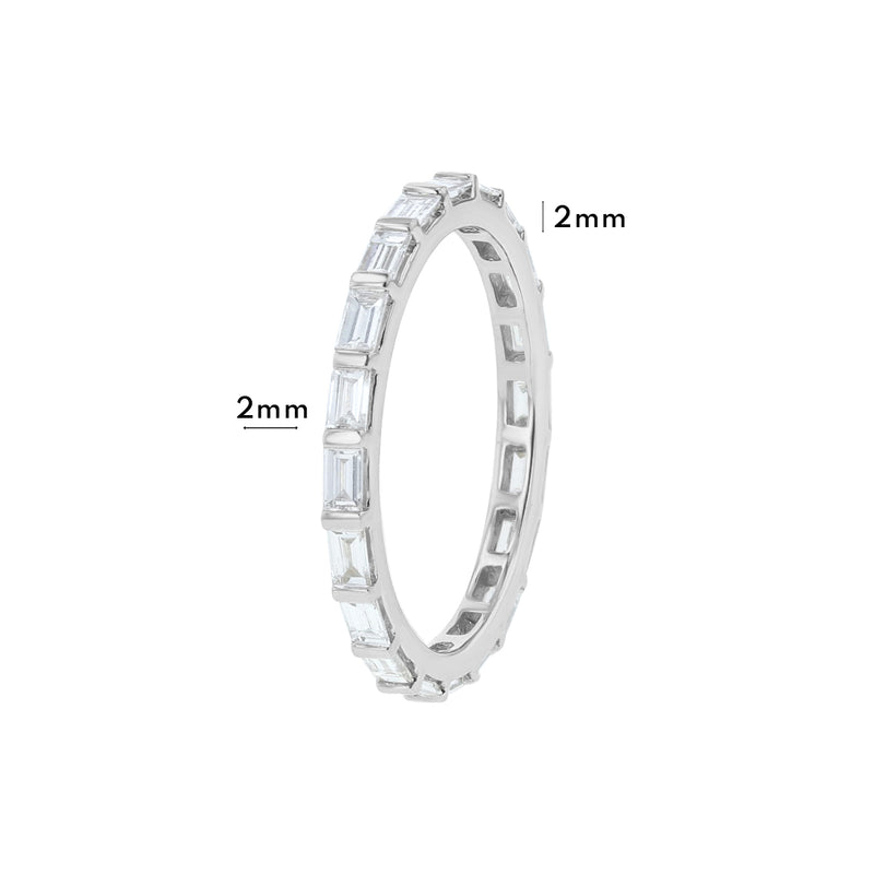 East to West Baguette Shaped Diamond Eternity Band