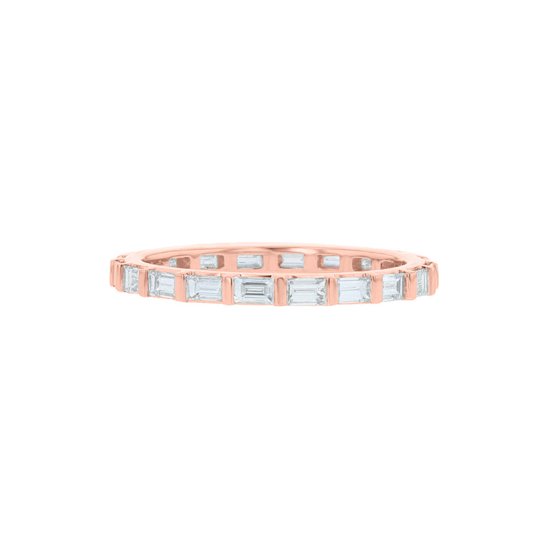 East to West Baguette Shaped Diamond Eternity Band