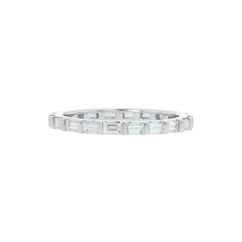 East to West Baguette Shaped Diamond Eternity Band