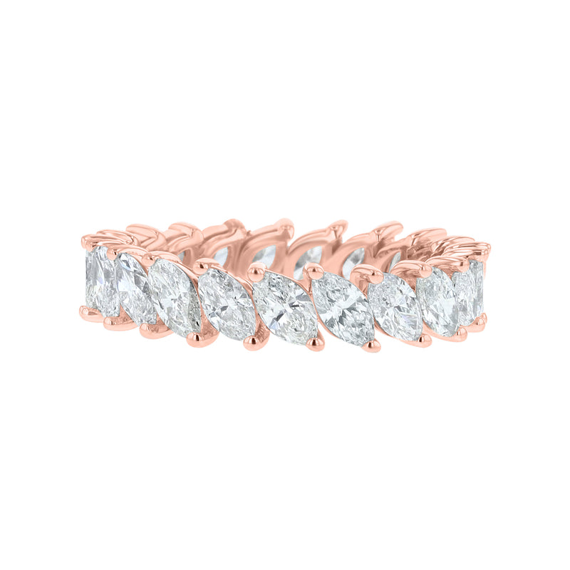 Sideways Marquise Diamond Eternity Band