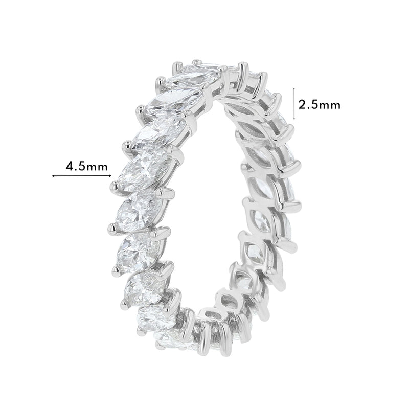 Sideways Marquise Diamond Eternity Band